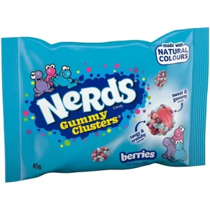 Nerds Gummy Clusters Berries bogyós gyümölcsös rágós cukorka 45g